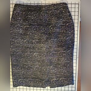 Ann Taylor purple and Black Tweed Skirt size 0